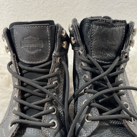 HARLEY DAVIDSON WOMEN'S TYLER MOTORCYCLE BOOTS ROUND TOE LEATHER - Picture 13 of 16